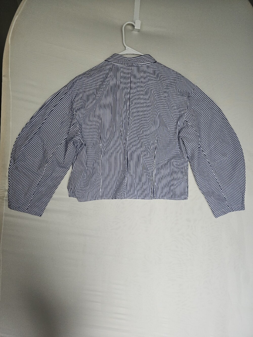 New NINE WEST JEANS Shirt with Tags, Blue and White Stripes, Size XL - Picture 7 of 16